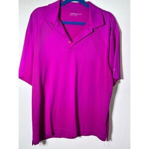 Nike Women's Pink Fuchsia Dri-Fit Short Sleeve Victory Golf Polo Shirt Size L